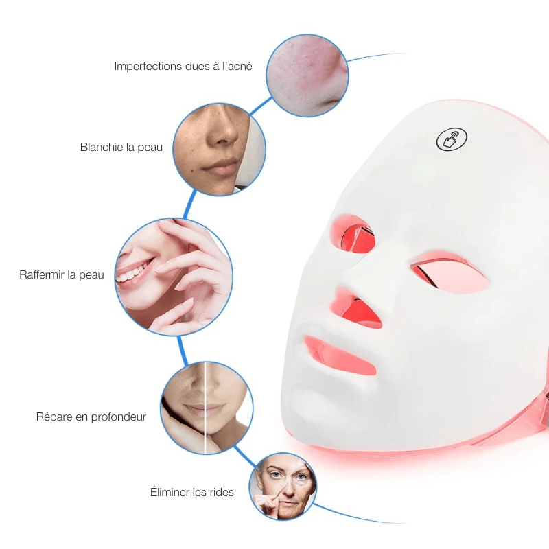 Masque visage luminothérapie 7 en 1